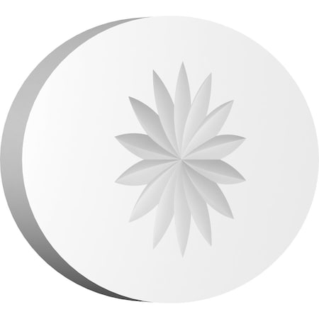 Ekena Millwork Standard Dalton Flower Rosette With Square Edge, 7"W x 4 3/4"H x 1/2"P ROSP070X048X050DAL09